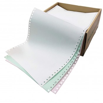 Computer Form 9.5"x11" 3 Ply 280 Fans - White/Green/Pink