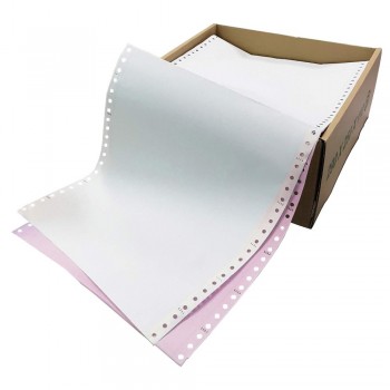 Computer Form 9.5" x 11" 2 Ply NCR 500 Fans - White/Pink