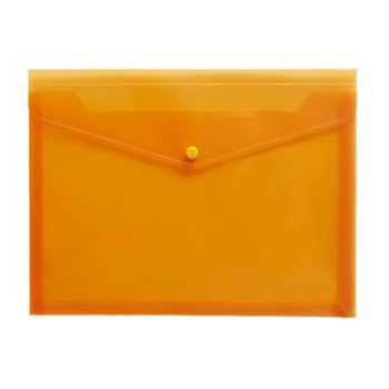 A4 Document Holder Wallet Button Orange