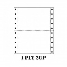 Computer Form 1 ply 2 up 9.5" x 11" (1000 Fans)