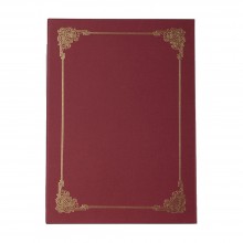 Hard Cover Certificate Holder - Maroon