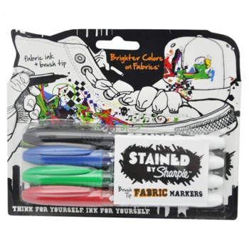 Sharpie Fabric Marker 4pcs Pack BLGR (Item No: A12-08) A1R3B39