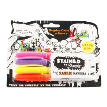 Sharpie Fabric Marker 4psc pack PVYO (Item No: A12-09) A1R3B40 EOL