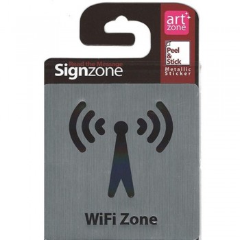 Signzone Peel & Stick Metallic Sticker - WiFi Zone (Item No: R01-27)