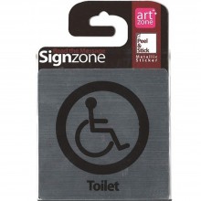 Signzone Peel & Stick Metallic Sticker - Toilet (Item No: R01-08)
