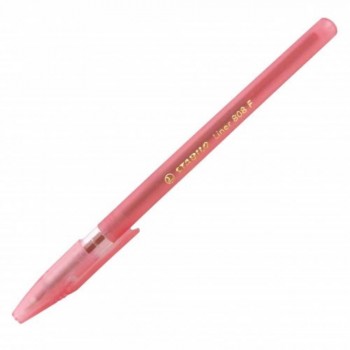 Stabilo 808-F Ballpoint Pen 0.38mm - Fine Frosted Barrel Red (Item No: A03-03 808F/RD) A1R1B177