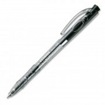 Stabilo Liner 308 Retractable - Ballpoint Pen (Fine) Black (Item No: A03-01 308F/BK) A1R1B166