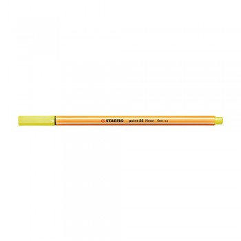 Stabilo Point (88/024) 0.4mm Neon Yellow Fineliner Marker Pen