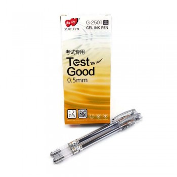 Zhi Xin G-2501 Test Good Gel Ink Pen Black 0.5mm per box (12pcs)