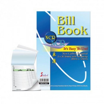 Bill Book with Numbering NCR 85 x 125mm 2ply x 30s (NCB3502)