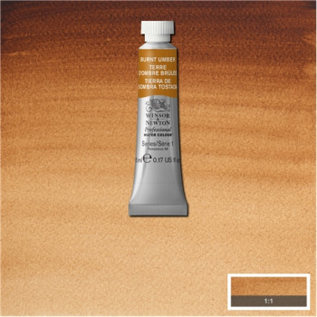 W&N Artists Water Colour 5ml 076 Burnt Umber S1