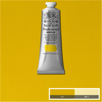 W&N Artists Acrylic Colour 60ml 019 Azo Yellow Medium S2