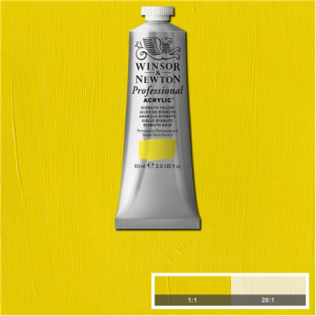 W&N Artists Acrylic Colour 60ml 025 Bismuth Yellow S4