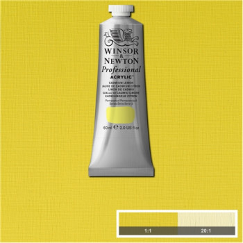 W&N Artists Acrylic Colour 60ml 086 Cadmium Lemon S3