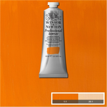 W&N Artists Acrylic Colour 60ml 089 Cadmium Orange S3