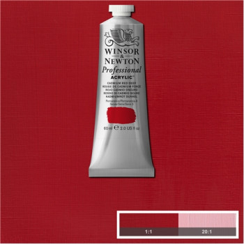 W&N Artists Acrylic Colour 60ml 097 Cadmium Red Deep S3