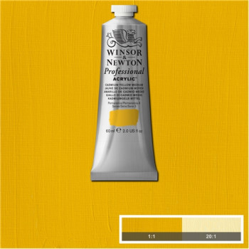 W&N Artists Acrylic Colour 60ml 116 Cadmium Yellow Medium S3