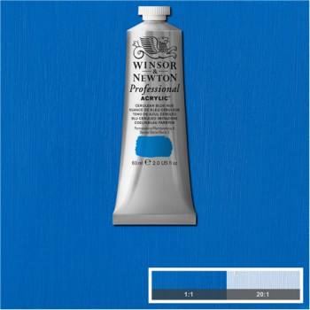 W&N Artists Acrylic Colour 60ml 139 Cerulean Blue Hue S2