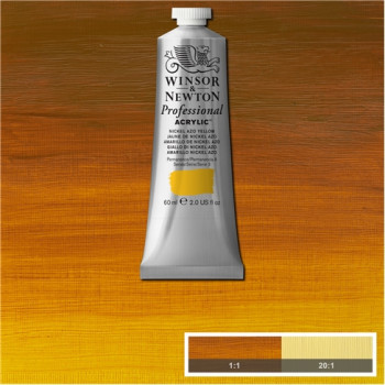 W&N Artists Acrylic Colour 60ml 439 Nickel Azo Yellow S3