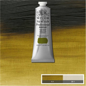 W&N Artists Acrylic Colour 60ml 447 Olive Green S2
