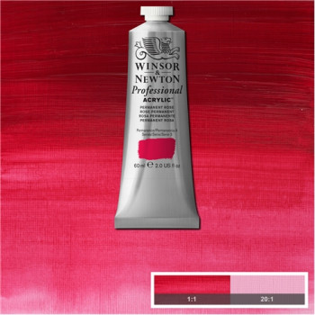 W&N Artists Acrylic Colour 60ml 502 Permanent Rose S3