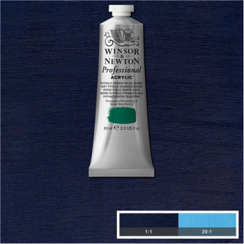 W&N Artists Acrylic Colour 60ml 515 Phthalo Blue (Green Shade) S2
