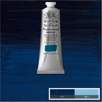 W&N Artists Acrylic Colour 60ml 526 Phthalo Turquoise S3