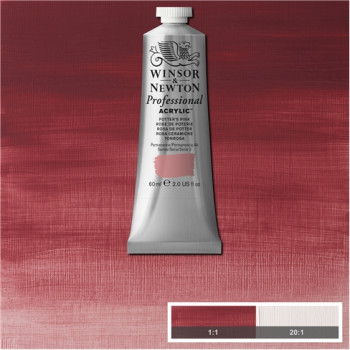 W&N Artists Acrylic Colour 60ml 537 Potters Pink S3