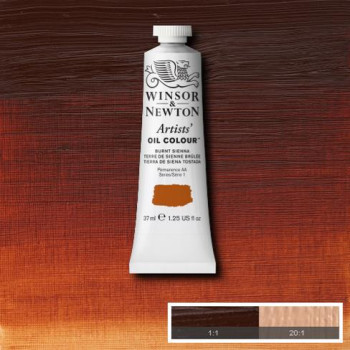 W&N Artists Oil Colour 37ml 074 Burnt Sienna S1