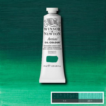 W&N Artists Oil Colour 37ml 482 Permanent Green Deep S2
