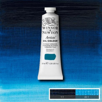 W&N Artists Oil Colour 37ml 526 Phthalo Turquoise S1