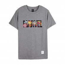 Marvel Kawaii Series Marvel Tee (Gray, Size S)