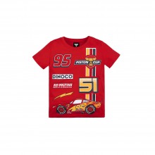 Cars 3: Kids Tee 08 (Red, Size 110) - Racing Lightning McQueen