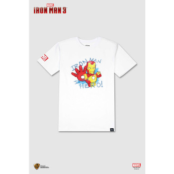 Marvel: Iron Man 3 Tee Drafting - White, Size M (IM3DTWH-M)