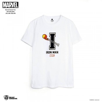 Marvel: Marvel Kawaii Tee Iron Man Icon - White, Size L (APL-MK-TEE-009)