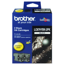 Brother LC-67 Black Twin Pack Ink Cartridge (High Yield)