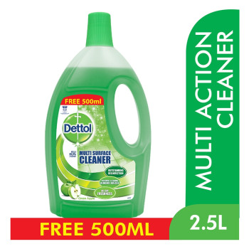 Dettol Multi Action Cleaner Green Apple 2.5Litre +500 ML