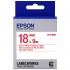 Epson Label Cartridge 18mm Red on White Tape (Common)
