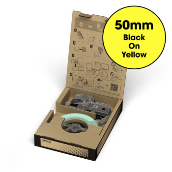 Epson 50mm vinyl black on yellow