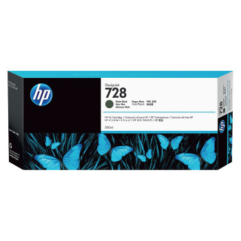 HP 728 300-ml Matte Black DesignJet Ink Cartridge (F9J68A)