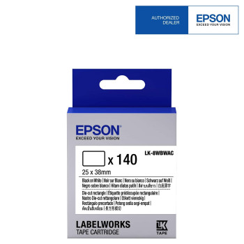EPSON Label Cartridge Die-Cut (Rectangle) 25mm Black/White (Item No :EPS LK-8WBWAC)