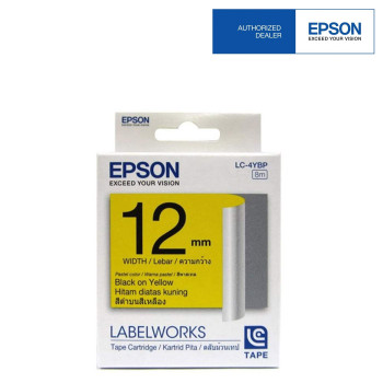 Epson 12mm Black on Yellow Tape (Item No: EPS LC-4YBP) EOL - 02/09/2016