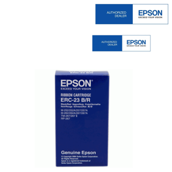 Epson ERC 23 Ribbon - Black/Red (Item No: EPS ERC 23 B/R)