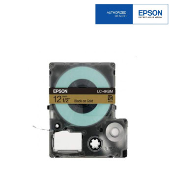 Epson LC-4KBM LabelWorks Tape - 12mm Black on Gold Tape EOL 02/09/2016
