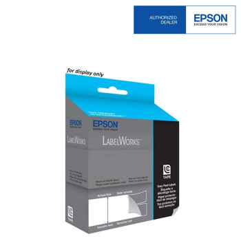 Epson LC-4WAN LabelWorks Tape - 12mm Gray on White Tape EOL 02/09/2016