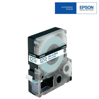 Epson LC-4WLN LabelWorks Tape - 12mm Blue on White Tape EOL 02/09/2016