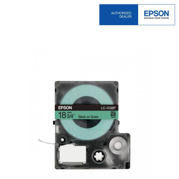 Epson LC-5GBP LabelWorks Tape - 18mm Black on Green Tape EOL 02/09/2016