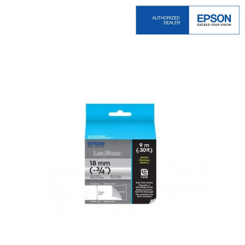 Epson LC-5SBM LabelWorks Tape - 18mm Black on Silver Tape EOL 02/09/2016