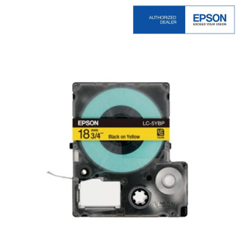 Epson LC-5YBP LabelWorks Tape - 18mm Black on Yellow Tape (Item No: EPS LC-5YBP)  EOL-4/8/2016