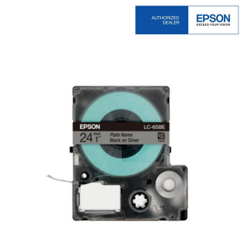 Epson LC-6SBE LabelWorks Tape - 24mm Black on Matt Silver Tape EOL 02/09/2016
